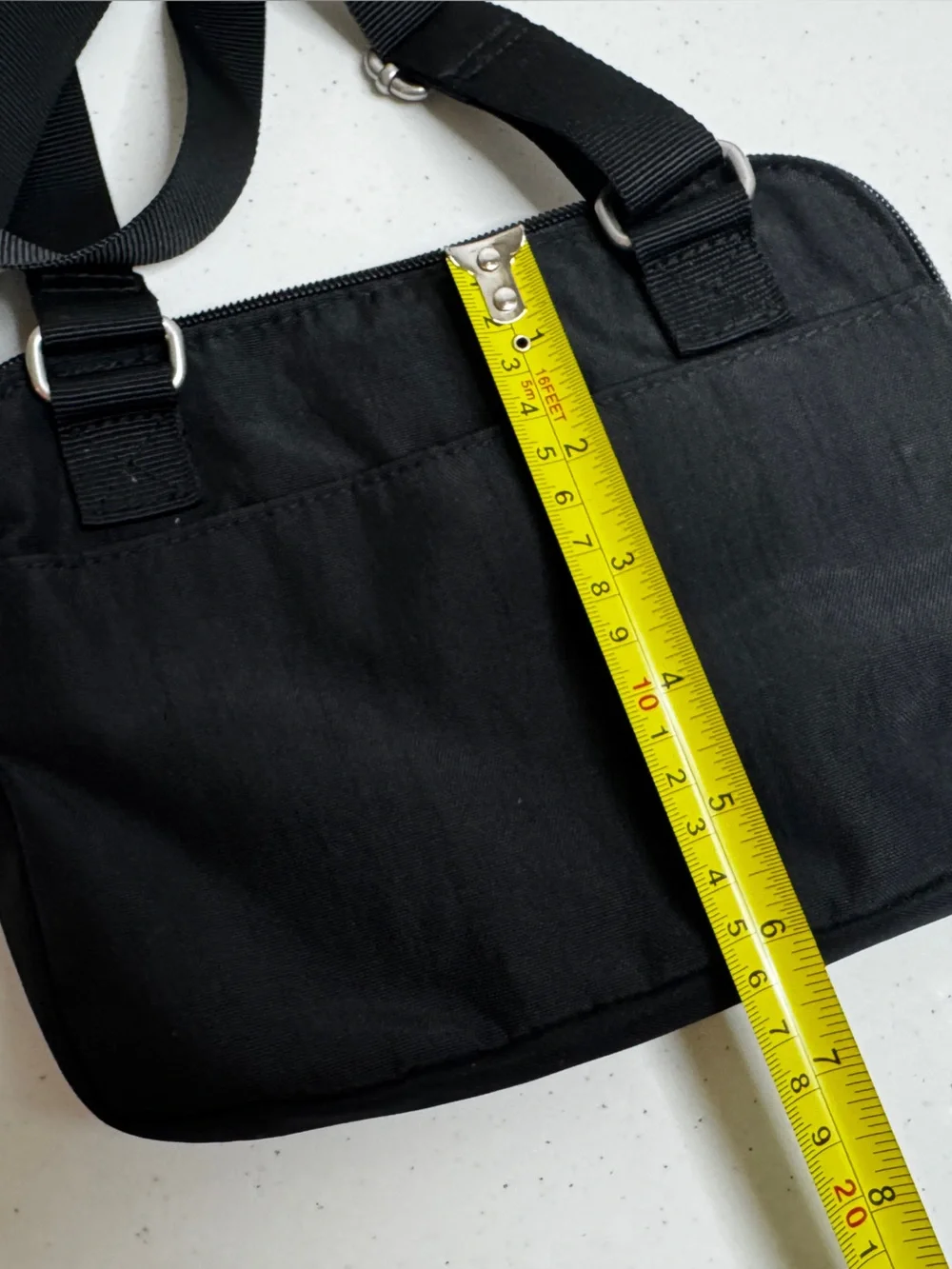 Baggallini Black Crossbody Messenger with Silver Hardware